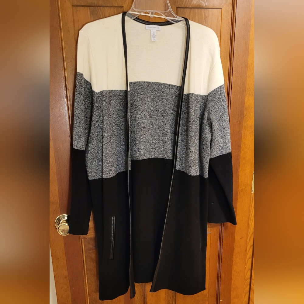 Charter Club colorblock cardigan